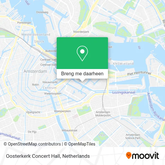Oosterkerk Concert Hall kaart