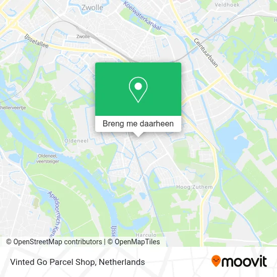 Vinted Go Parcel Shop kaart
