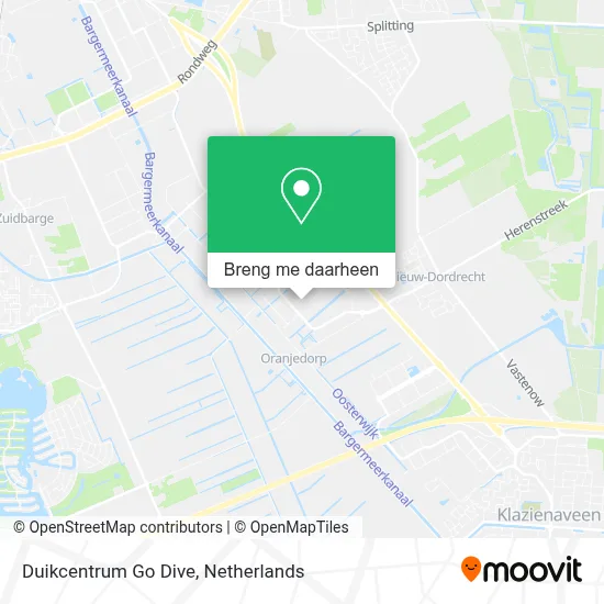 Duikcentrum Go Dive kaart