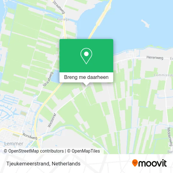 Tjeukemeerstrand kaart
