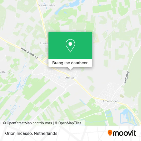 Orion Incasso kaart