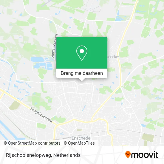 Rijschoolsnelopweg kaart