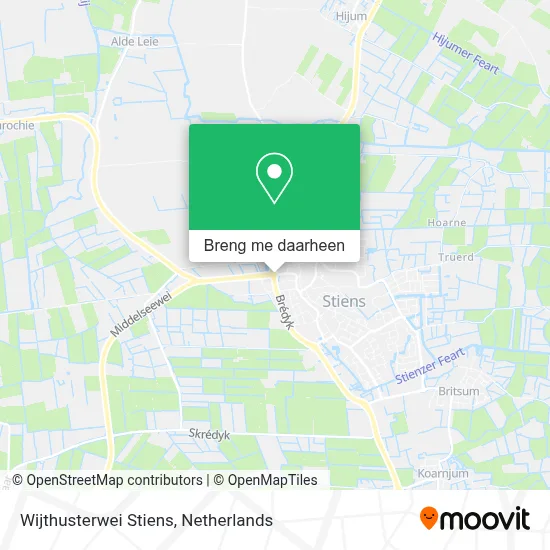 Wijthusterwei Stiens kaart