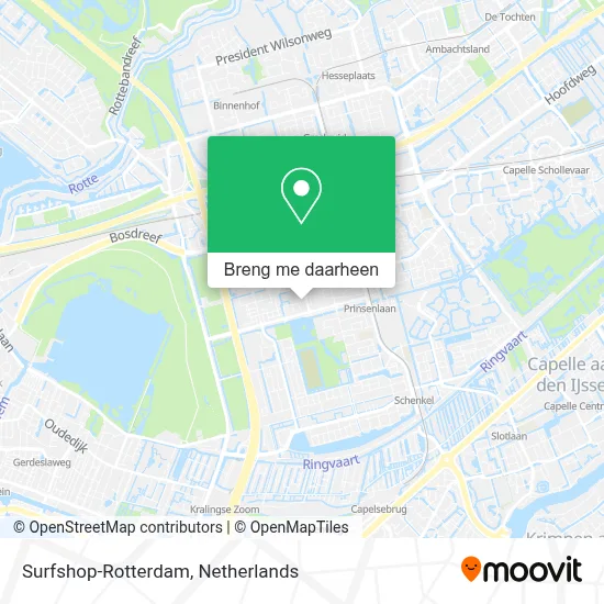 Surfshop-Rotterdam kaart
