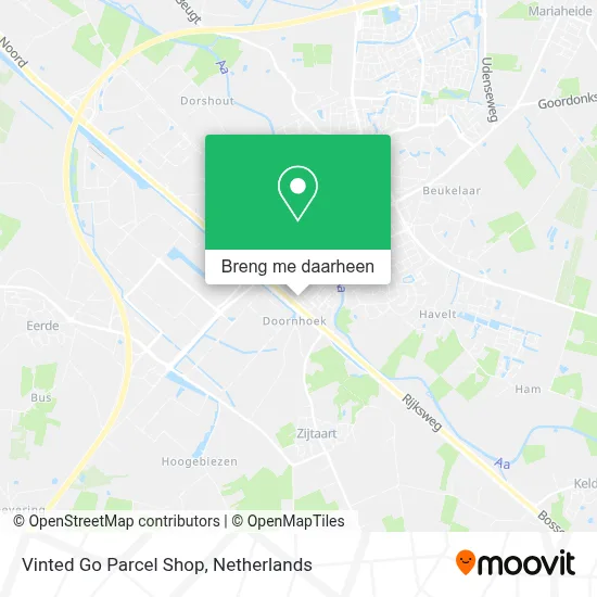 Vinted Go Parcel Shop kaart