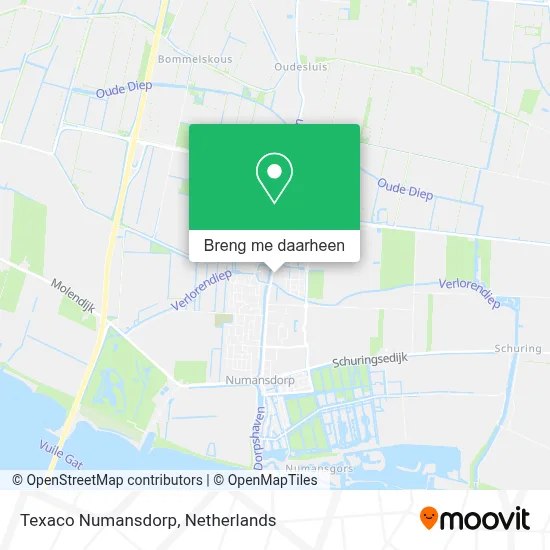 Texaco Numansdorp kaart