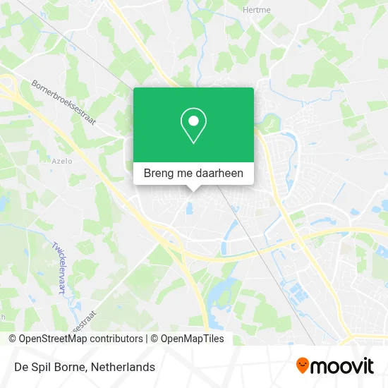 De Spil Borne kaart