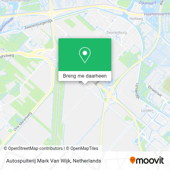 Autospuiterij Mark Van Wijk kaart