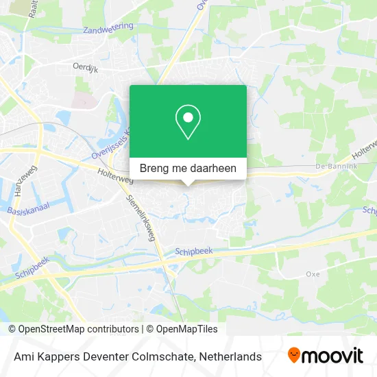 Ami Kappers Deventer Colmschate kaart