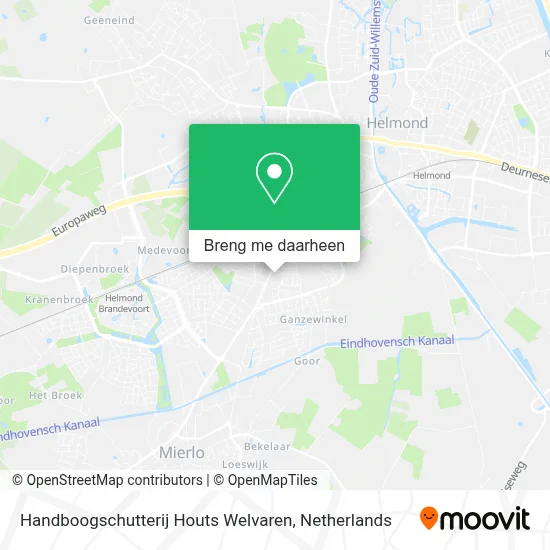 Handboogschutterij Houts Welvaren kaart