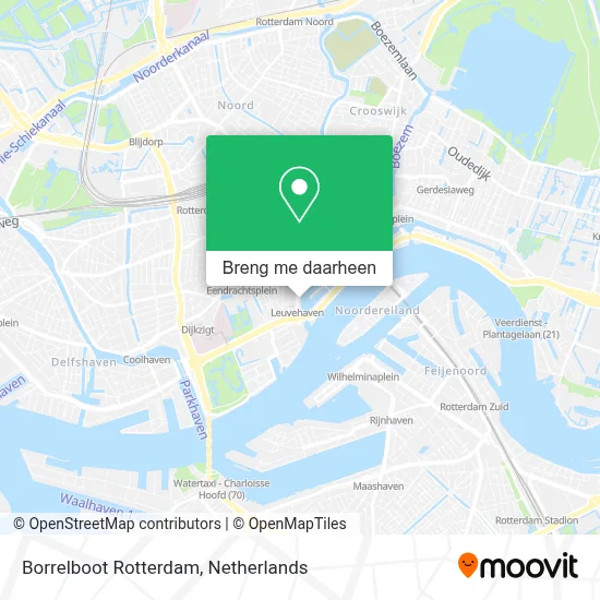 Borrelboot Rotterdam kaart