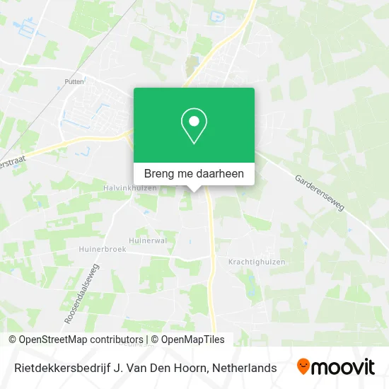 Rietdekkersbedrijf J. Van Den Hoorn kaart