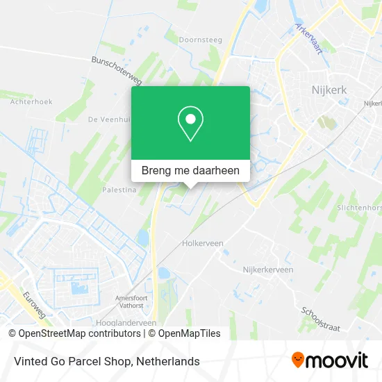 Vinted Go Parcel Shop kaart