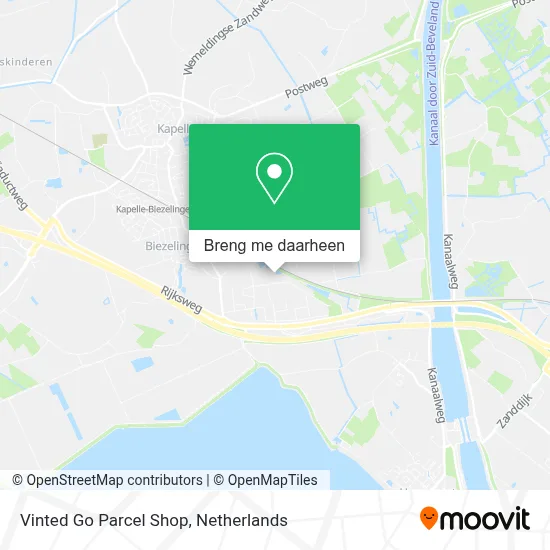 Vinted Go Parcel Shop kaart