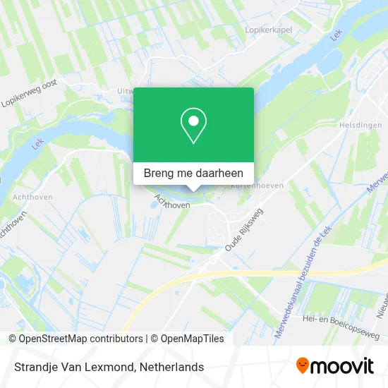 Strandje Van Lexmond kaart