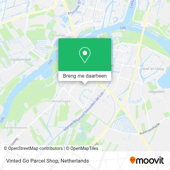 Vinted Go Parcel Shop kaart