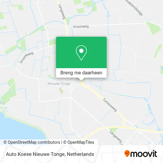 Auto Koese Nieuwe Tonge kaart