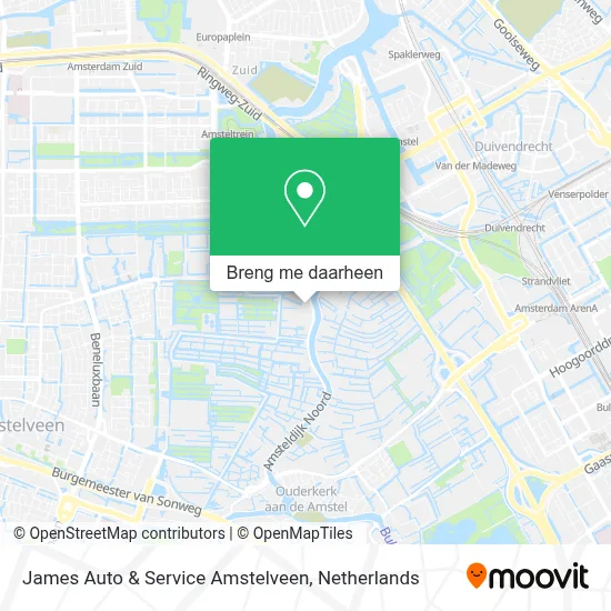 James Auto & Service Amstelveen kaart