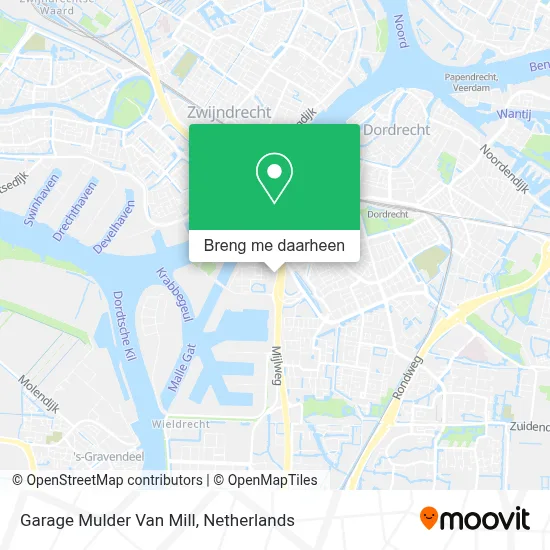 Garage Mulder Van Mill kaart