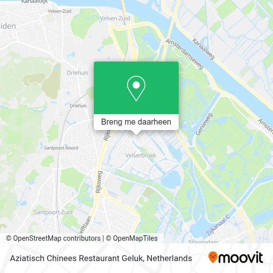 Aziatisch Chinees Restaurant Geluk kaart