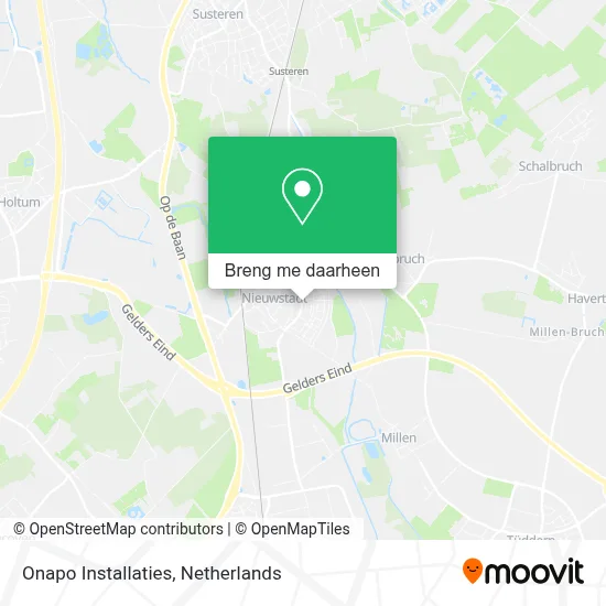 Onapo Installaties kaart