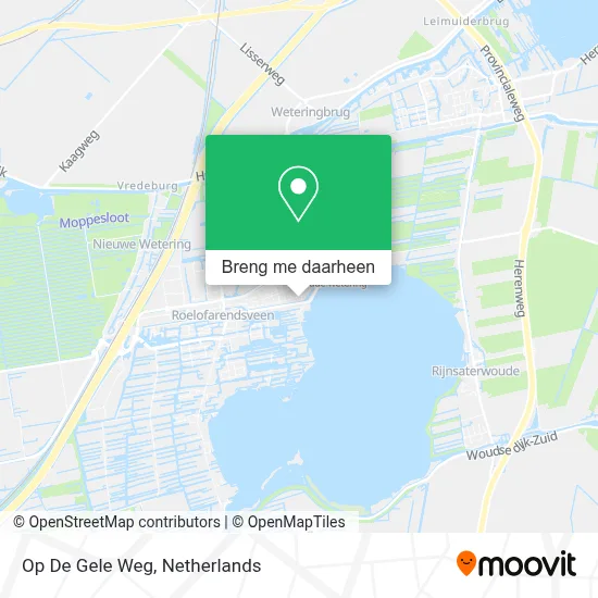Op De Gele Weg kaart