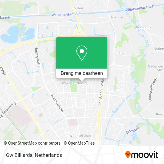 Gw Billiards kaart