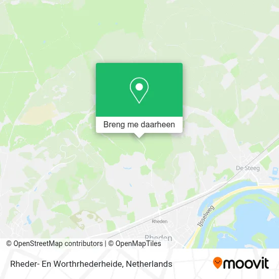 Rheder- En Worthrhederheide kaart