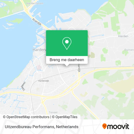 Uitzendbureau Performans kaart