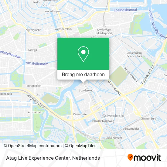 Atag Live Experience Center kaart