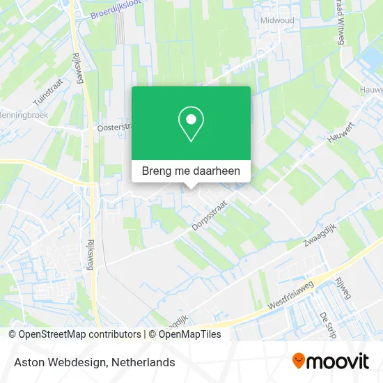 Aston Webdesign kaart