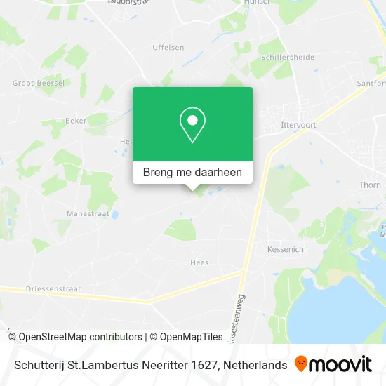 Schutterij St.Lambertus Neeritter 1627 kaart