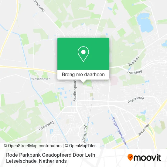 Rode Parkbank Geadopteerd Door Leth Letselschade kaart