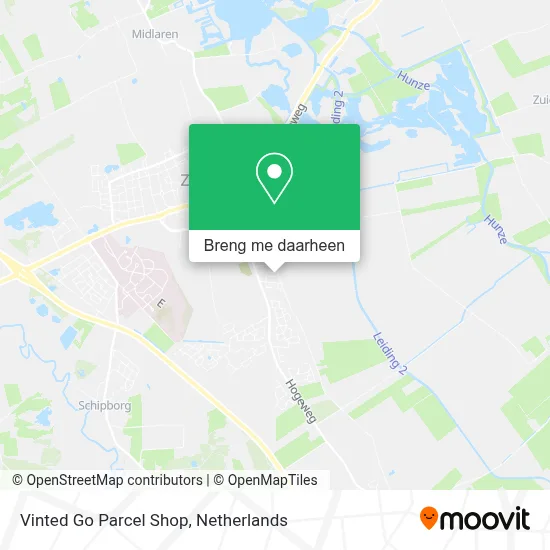 Vinted Go Parcel Shop kaart