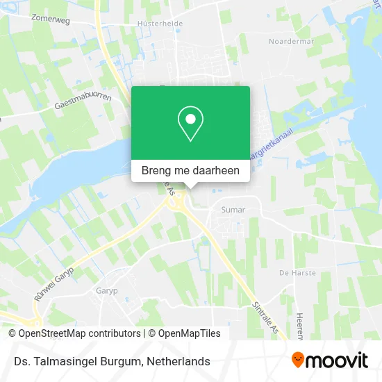 Ds. Talmasingel Burgum kaart