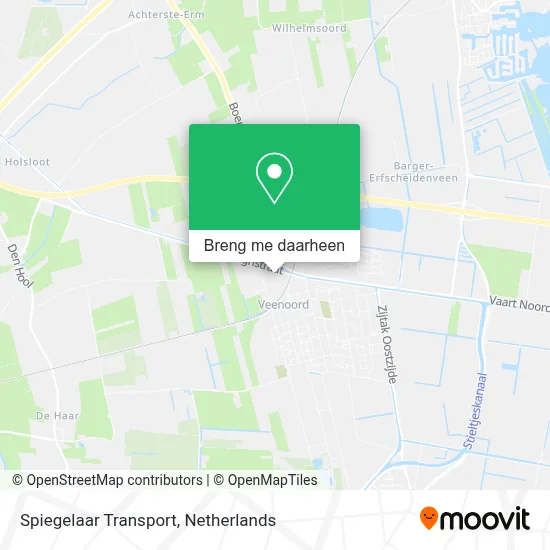 Spiegelaar Transport kaart