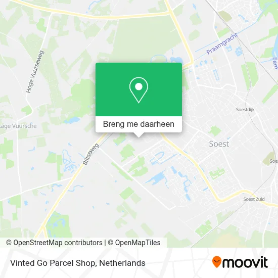 Vinted Go Parcel Shop kaart