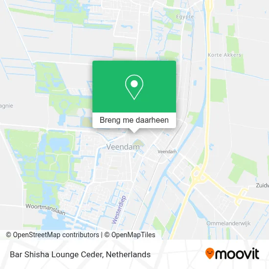 Bar Shisha Lounge Ceder kaart