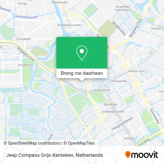 Jeep Compass Grijs Kenteken kaart