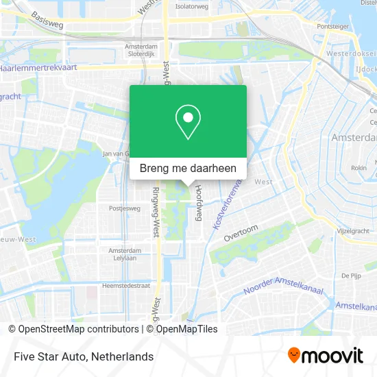 Five Star Auto kaart