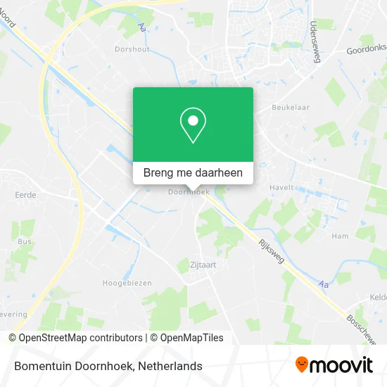 Bomentuin Doornhoek kaart