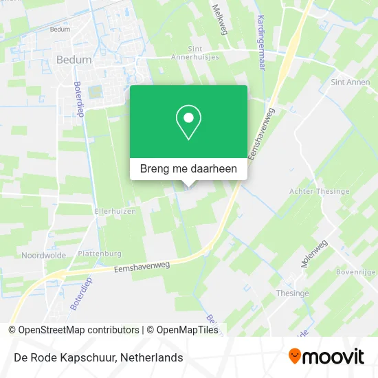 De Rode Kapschuur kaart
