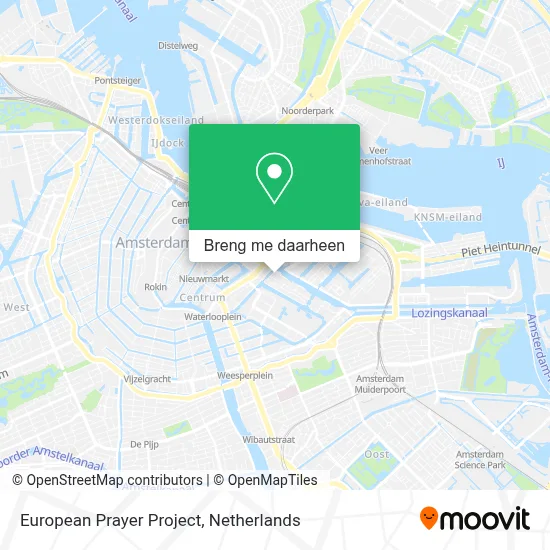 European Prayer Project kaart