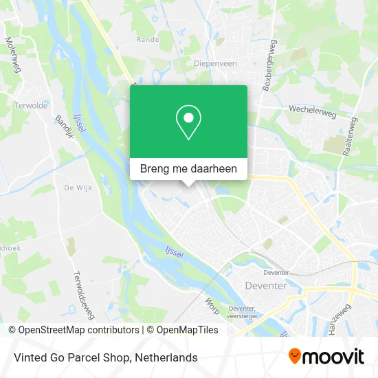 Vinted Go Parcel Shop kaart