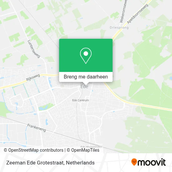 Zeeman Ede Grotestraat kaart