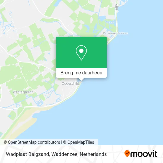 Wadplaat Balgzand, Waddenzee kaart