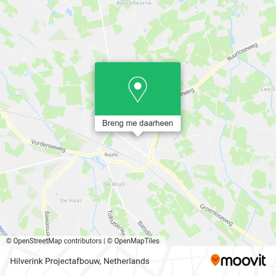 Hilverink Projectafbouw kaart