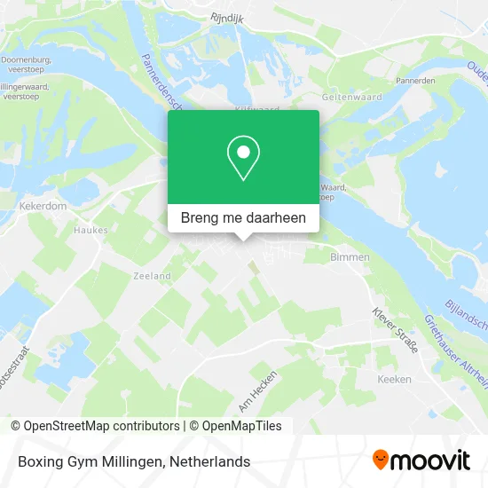 Boxing Gym Millingen kaart