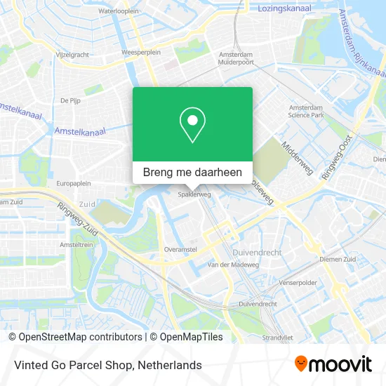 Vinted Go Parcel Shop kaart