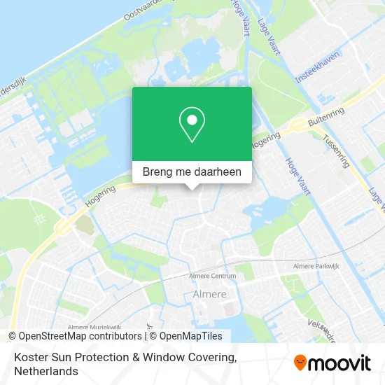 Koster Sun Protection & Window Covering kaart